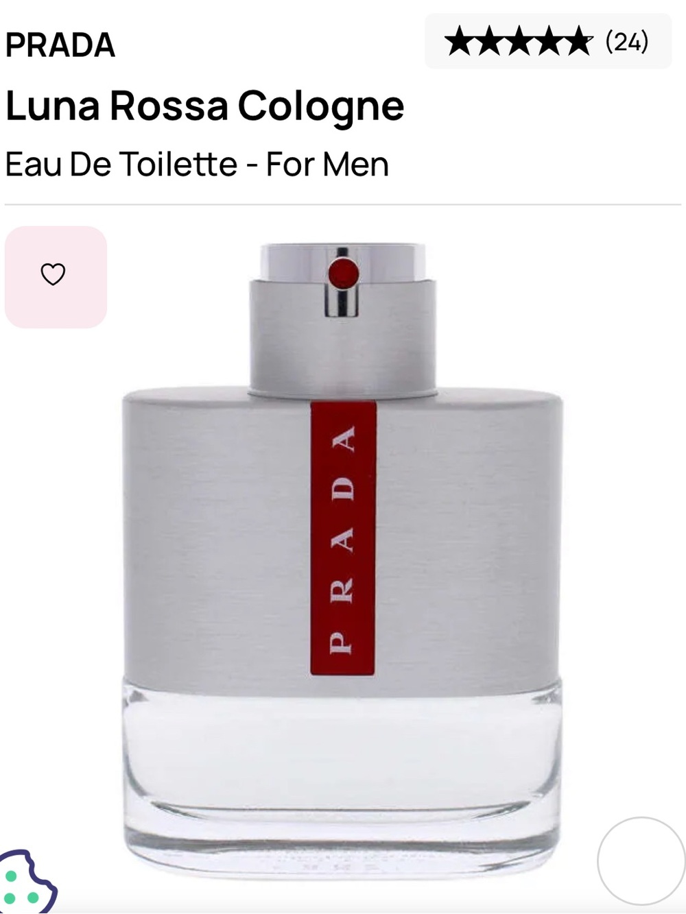 NEW Prada Luna Rossa Cologne for Men. 3.4 FL OZ.